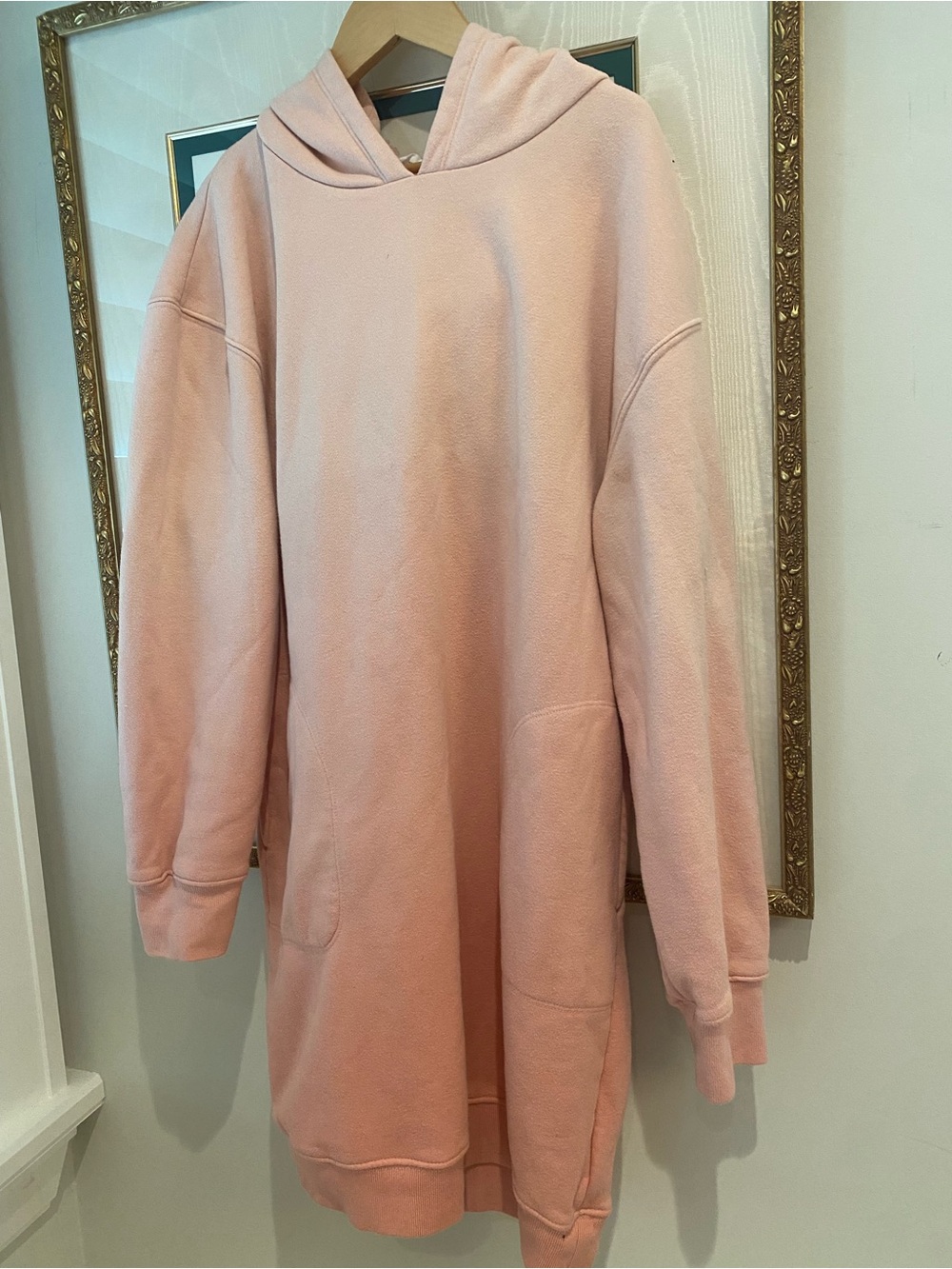 GAP Girls Pale Pink Hooded Sweatshirt Dress